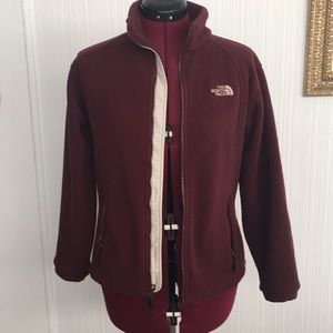 North Face Maroon Fleece Sz L